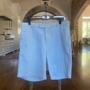 EUC Peter Millar blue seersucker shorts size 34